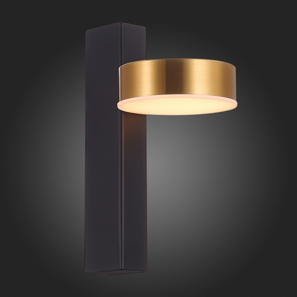 SL6000.301.01 Светильник настенный ST-Luce Черный/Латунь LED 1*7W 3000K PANCES, изображение 7