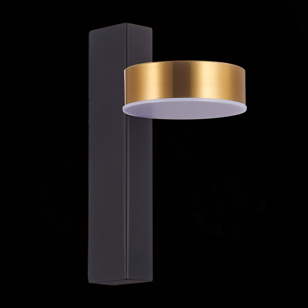 SL6000.301.01 Светильник настенный ST-Luce Черный/Латунь LED 1*7W 3000K PANCES, изображение 5