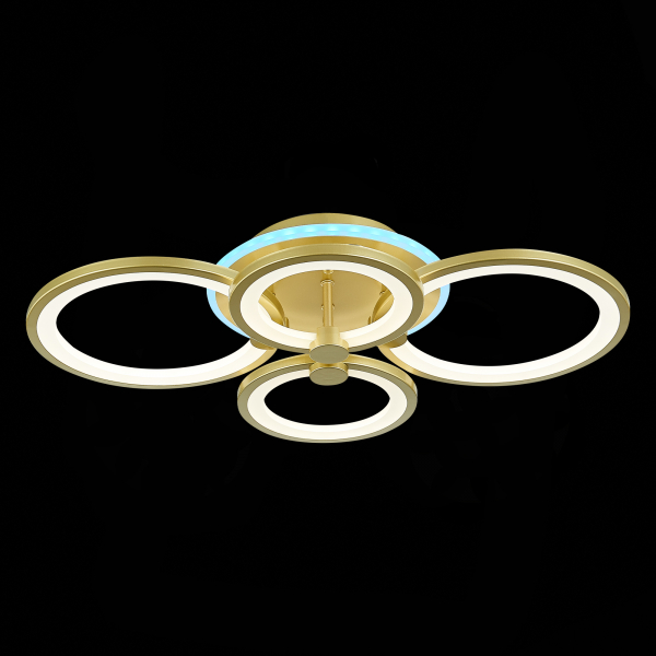 SLE200322-04RGB Светильник потолочный Золотистый/Белый LED 1*100W RGB 8W 3000-6000K LETO, изображение 7