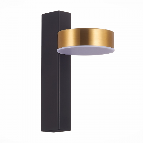 SL6000.301.01 Светильник настенный ST-Luce Черный/Латунь LED 1*7W 3000K PANCES, изображение 2