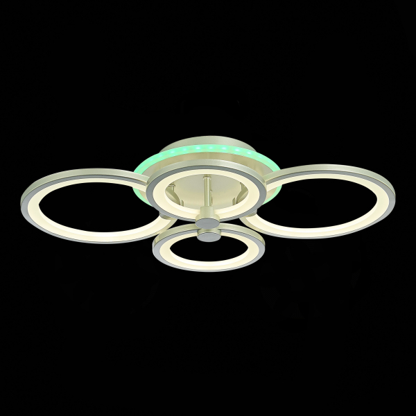 SLE200392-04RGB Светильник потолочный Серебристый/Белый LED 1*100W RGB 8W 3000-6000K LETO, изображение 2