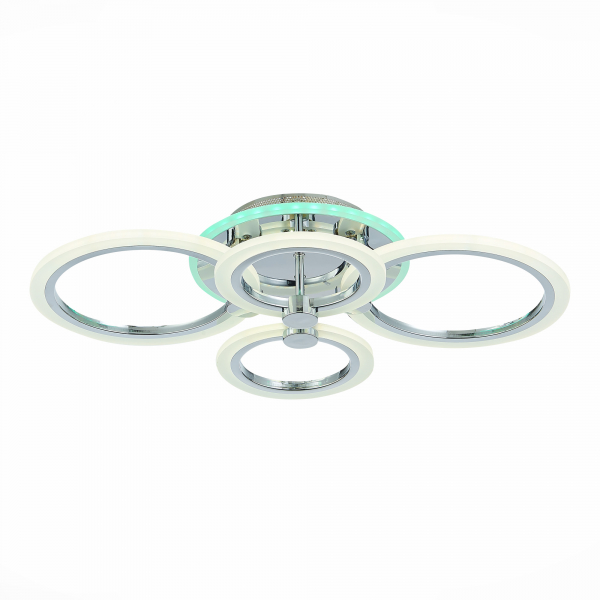 SLE500512-04RGB Светильник потолочный Хром/Белый LED 1*72W RGB 7W 3000-6000K CERINA