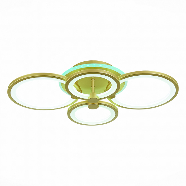 SLE200322-04RGB Светильник потолочный Золотистый/Белый LED 1*100W RGB 8W 3000-6000K LETO, изображение 3