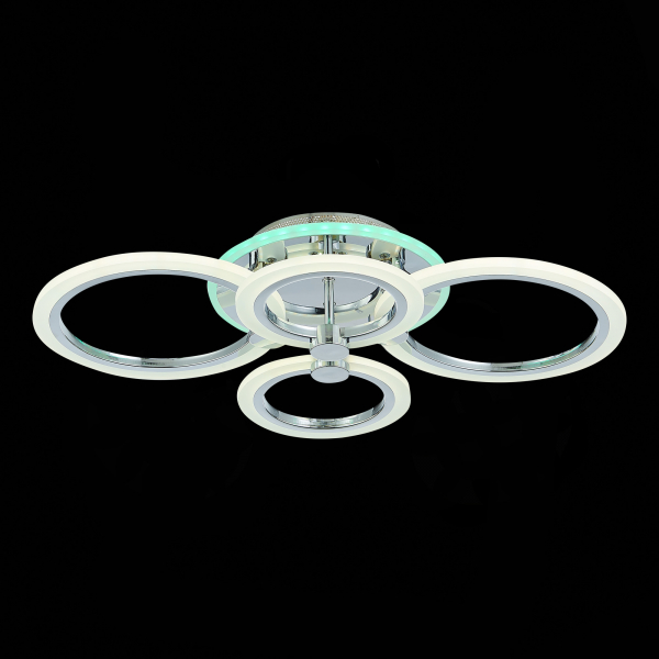 SLE500512-04RGB Светильник потолочный Хром/Белый LED 1*72W RGB 7W 3000-6000K CERINA, изображение 7