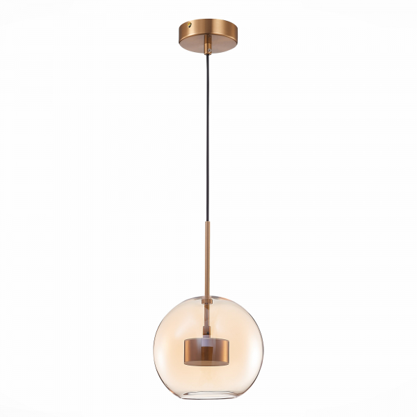 SL1133.333.01 Светильник подвесной ST-Luce Латунь/Коньячный LED 1*7W 3000K BOPONE, изображение 2