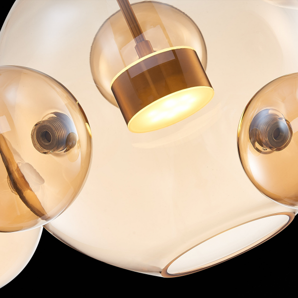 SL1133.313.01 Светильник подвесной ST-Luce Латунь/Коньячный LED 1*10W 3000K BOPONE, изображение 6