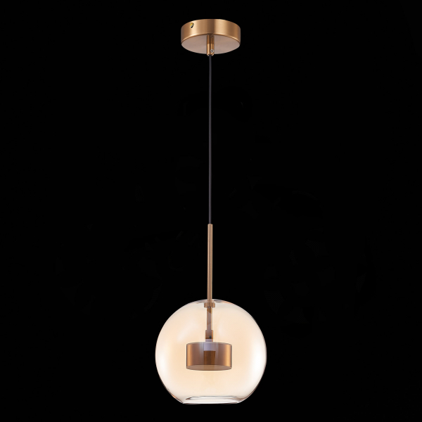 SL1133.333.01 Светильник подвесной ST-Luce Латунь/Коньячный LED 1*7W 3000K BOPONE, изображение 4