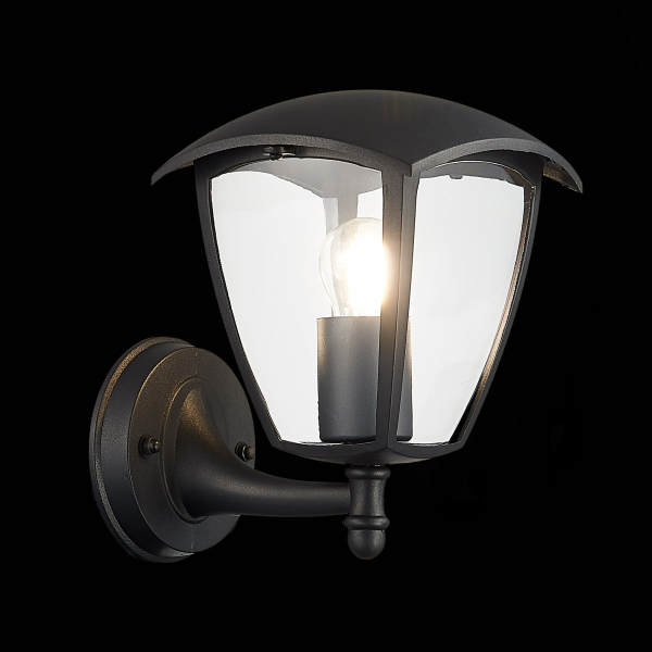 SL081.401.01 Светильник уличный настенный ST-Luce Черный/Черный, Прозрачный E27 1*40W SIVINO, изображение 4