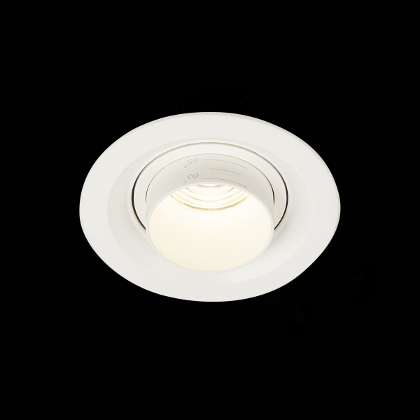 ST701.548.07 Св-к встр. Zoom Белый LED 1*7W 4000K 560Lm Ra 15°-60° IP20 D90xH65 170-240V Встраиваемые светильники, изображение 4