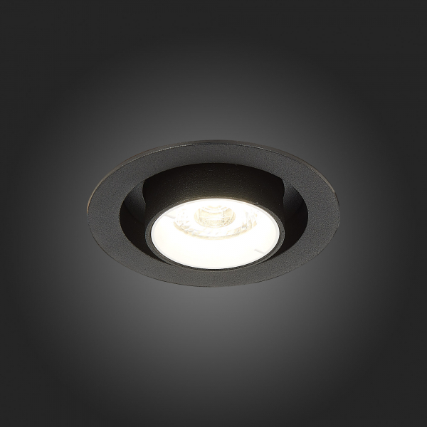ST702.448.12 Св-к встр. Черный LED 1*12W 4000K 900Lm Ra80 24° IP20 D90xH92 180-240V Встраиваемые светильники, изображение 7