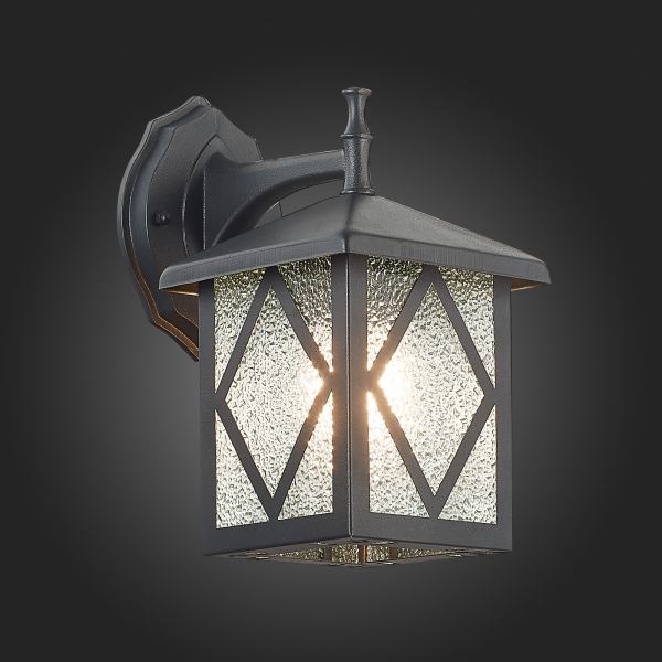 SL084.411.01 Светильник уличный настенный ST-Luce Черный/Черный, Прозрачный E27 1*60W LORNE, изображение 7