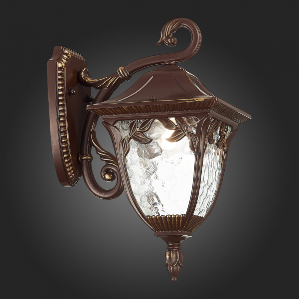 SL083.701.01 Светильник уличный настенный ST-Luce Кофейный/Кофейный, Прозрачный E27 1*60W CHIANI, изображение 9