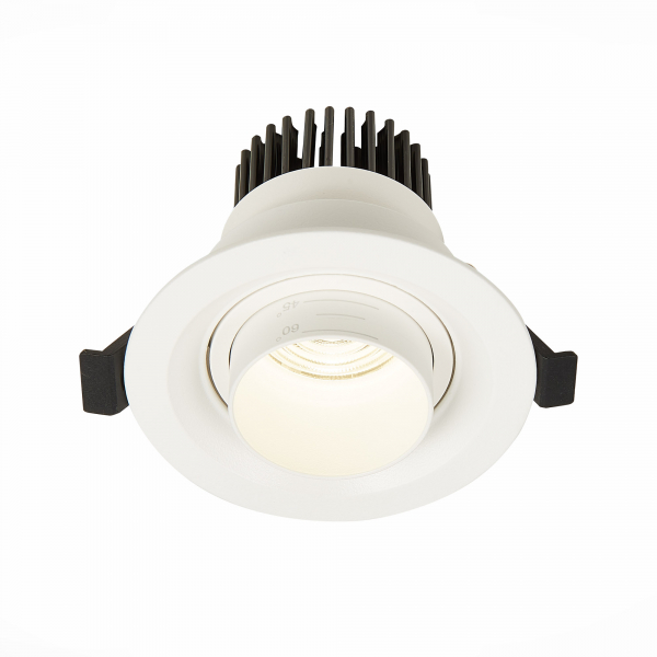 ST701.548.07 Св-к встр. Zoom Белый LED 1*7W 4000K 560Lm Ra 15°-60° IP20 D90xH65 170-240V Встраиваемые светильники, изображение 2
