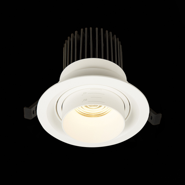 ST701.538.12 Св-к встр. Zoom Белый LED 1*12W 3000K 960Lm Ra90 15°-60° IP20 D115xH95 170-240V Встраиваемые светильники, изображение 5