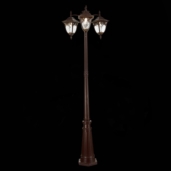 SL083.705.03 Светильник уличный наземный ST-Luce Кофейный/Кофейный, Прозрачный E27 3*60W CHIANI, изображение 7