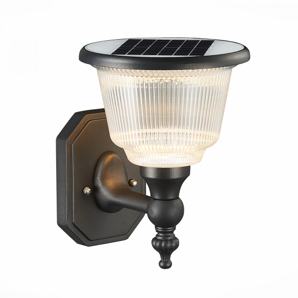 SL9502.401.01 Светильник уличный настенный ST-Luce Черный/Черный, Прозрачный LED 1*2W 3000-6000K SOLARIS, изображение 3