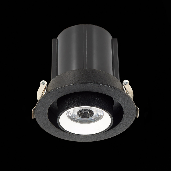 ST702.448.12 Св-к встр. Черный LED 1*12W 4000K 900Lm Ra80 24° IP20 D90xH92 180-240V Встраиваемые светильники, изображение 6
