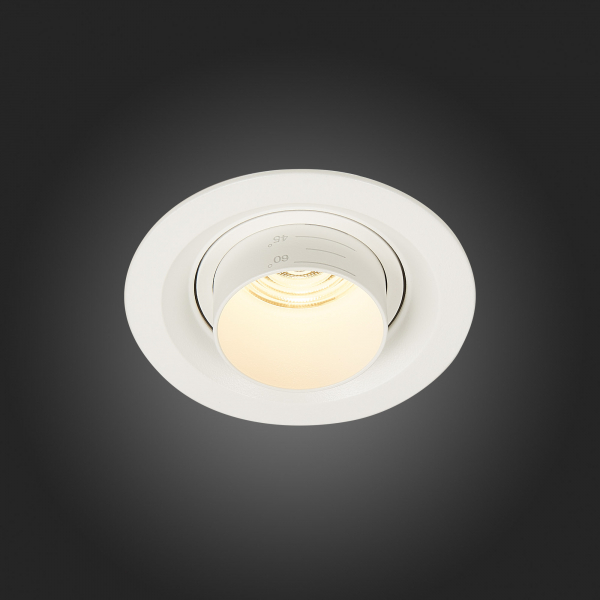 ST701.538.07 Св-к встр. Zoom Белый LED 1*7W 3000K 560Lm Ra 15°-60° IP20 D90xH65 170-240V Встраиваемые светильники, изображение 7