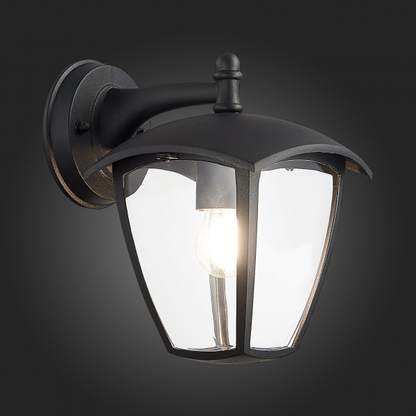 SL081.411.01 Светильник уличный настенный ST-Luce Черный/Черный, Прозрачный E27 1*40W SIVINO, изображение 7