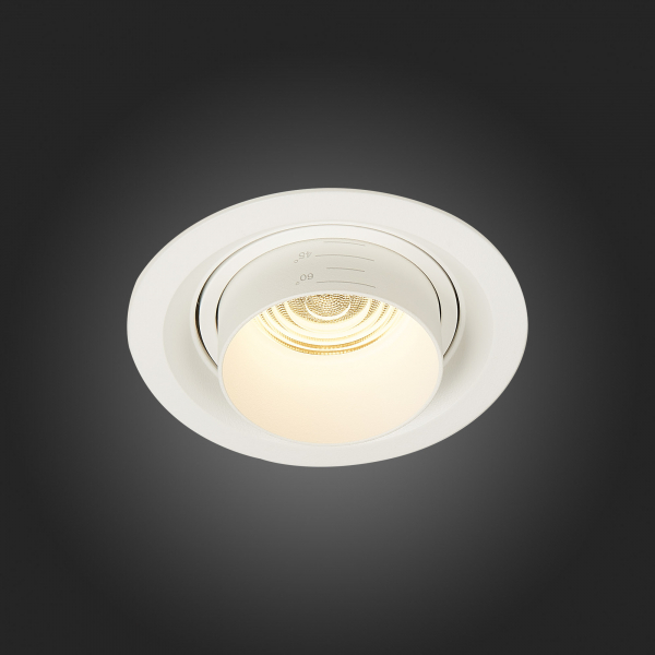 ST701.538.12 Св-к встр. Zoom Белый LED 1*12W 3000K 960Lm Ra90 15°-60° IP20 D115xH95 170-240V Встраиваемые светильники, изображение 7
