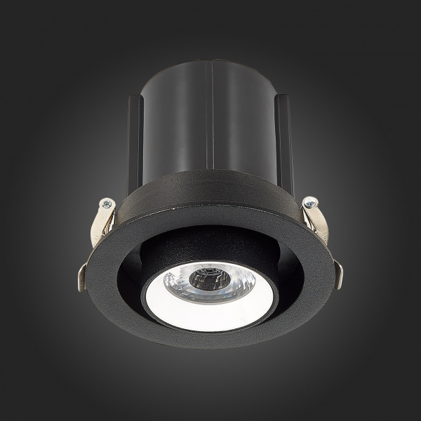 ST702.448.12 Св-к встр. Черный LED 1*12W 4000K 900Lm Ra80 24° IP20 D90xH92 180-240V Встраиваемые светильники, изображение 9