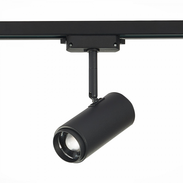 ST600.436.12 Св-к трек. Zoom Черный LED 1*12W 3000K 1 200Lm Ra&gt;80 15-60° IP20 L137xW59xH178 170-240VV Однофазная трековая система, изображение 2