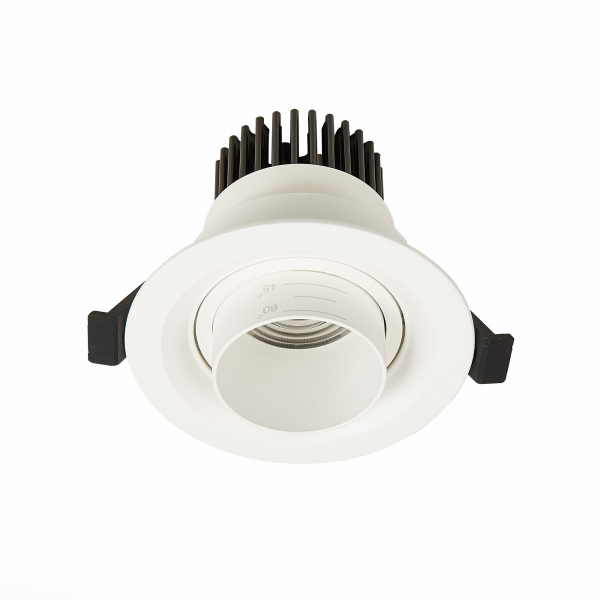 ST701.548.07 Св-к встр. Zoom Белый LED 1*7W 4000K 560Lm Ra 15°-60° IP20 D90xH65 170-240V Встраиваемые светильники, изображение 3