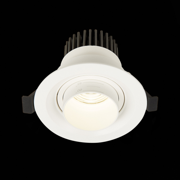 ST701.548.07 Св-к встр. Zoom Белый LED 1*7W 4000K 560Lm Ra 15°-60° IP20 D90xH65 170-240V Встраиваемые светильники, изображение 5