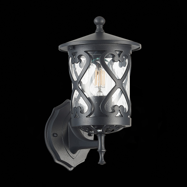 SL085.401.01 Светильник уличный настенный ST-Luce Черный/Черный, Прозрачный E27 1*60W LORNE, изображение 5