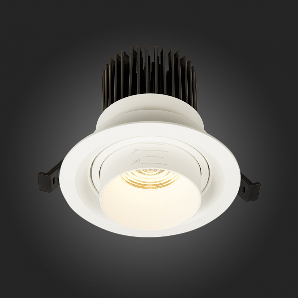 ST701.538.12 Св-к встр. Zoom Белый LED 1*12W 3000K 960Lm Ra90 15°-60° IP20 D115xH95 170-240V Встраиваемые светильники, изображение 8
