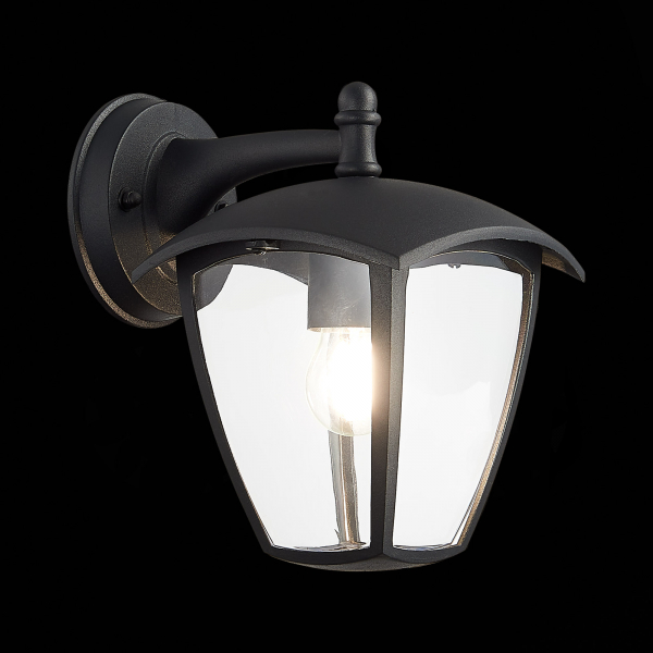 SL081.411.01 Светильник уличный настенный ST-Luce Черный/Черный, Прозрачный E27 1*40W SIVINO, изображение 4