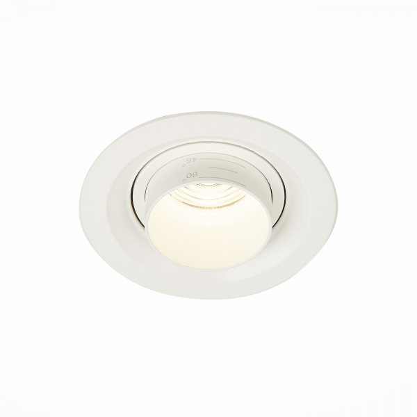 ST701.548.07 Св-к встр. Zoom Белый LED 1*7W 4000K 560Lm Ra 15°-60° IP20 D90xH65 170-240V Встраиваемые светильники