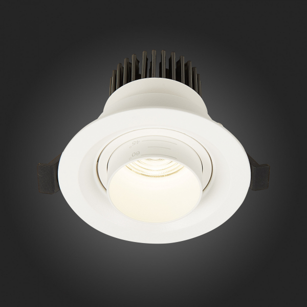ST701.548.07 Св-к встр. Zoom Белый LED 1*7W 4000K 560Lm Ra 15°-60° IP20 D90xH65 170-240V Встраиваемые светильники, изображение 8