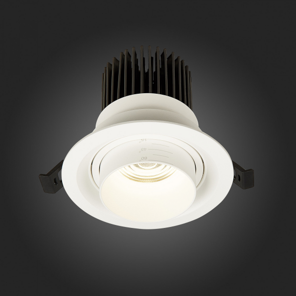 ST701.548.12 Св-к встр. Zoom Белый LED 1*12W 4000K 960Lm Ra90 15°-60° IP20 D115xH95 170-240V Встраиваемые светильники, изображение 8