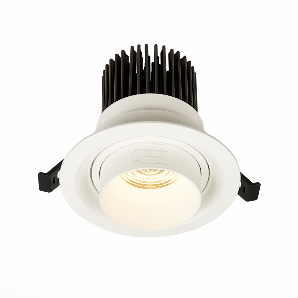 ST701.538.12 Св-к встр. Zoom Белый LED 1*12W 3000K 960Lm Ra90 15°-60° IP20 D115xH95 170-240V Встраиваемые светильники, изображение 2