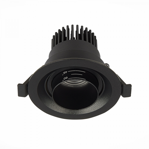 ST701.438.07 Св-к встр. Zoom Черный LED 1*7W 3000K 560Lm Ra 15°-60° IP20 D90xH65 170-240V Встраиваемые светильники, изображение 3