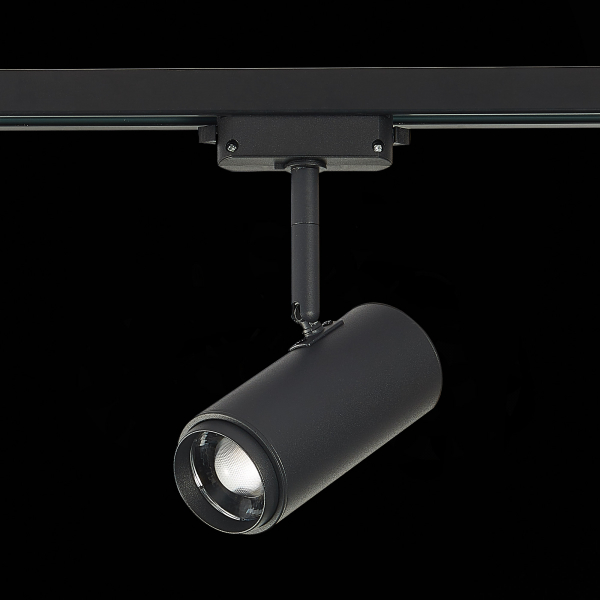 ST600.436.12 Св-к трек. Zoom Черный LED 1*12W 3000K 1 200Lm Ra&gt;80 15-60° IP20 L137xW59xH178 170-240VV Однофазная трековая система, изображение 5
