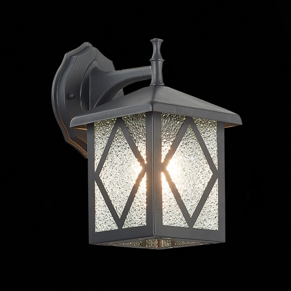 SL084.411.01 Светильник уличный настенный ST-Luce Черный/Черный, Прозрачный E27 1*60W LORNE, изображение 4
