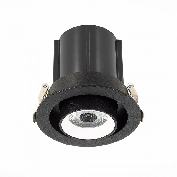 ST702.438.12 Св-к встр. Черный LED 1*12W 3000K 900Lm Ra80 24° IP20 D90xH92 180-240V Встраиваемые светильники, изображение 3