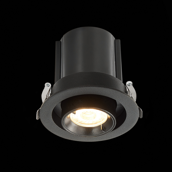 ST702.338.12 Св-к встр. Черный LED 1*12W 3000K 900Lm Ra80 24° IP20 D90xH92 180-240V Встраиваемые светильники, изображение 5
