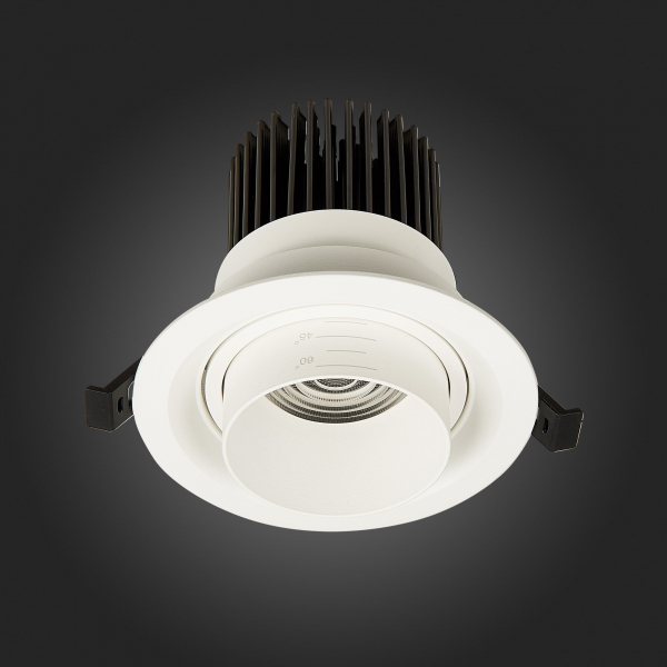 ST701.538.12 Св-к встр. Zoom Белый LED 1*12W 3000K 960Lm Ra90 15°-60° IP20 D115xH95 170-240V Встраиваемые светильники, изображение 9