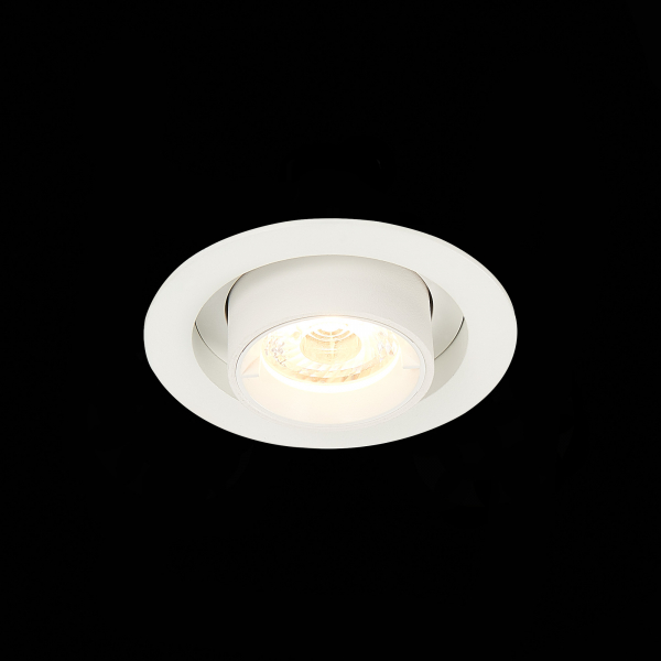 ST702.138.12 Св-к встр. Белый LED 1*12W 3000K 900Lm Ra80 24° IP20 D90xH92 180-240V Встраиваемые светильники, изображение 4