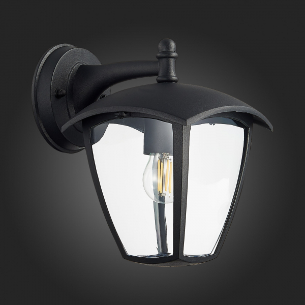 SL081.411.01 Светильник уличный настенный ST-Luce Черный/Черный, Прозрачный E27 1*40W SIVINO, изображение 8
