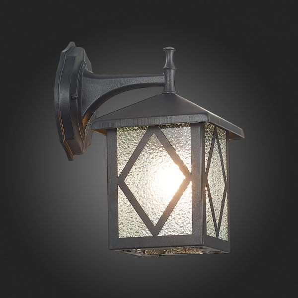 SL084.411.01 Светильник уличный настенный ST-Luce Черный/Черный, Прозрачный E27 1*60W LORNE, изображение 9