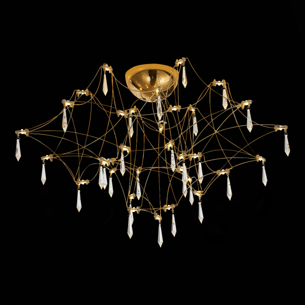 SL797.202.78 Люстра потолочная ST-Luce Золотистый, Прозрачный LED 78*0,45W 3000K GRAVETTA, изображение 3