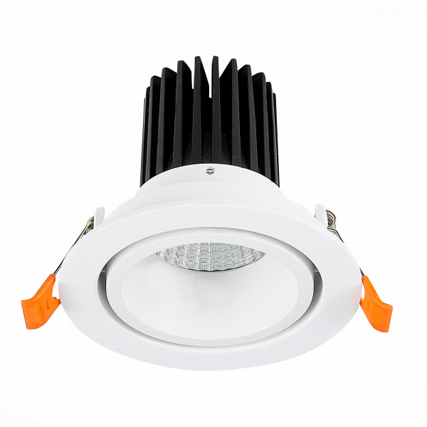 ST705.538.10 Св-к встр. Белый LED 1*10W 3000K 750Lm Ra&gt;90 38° IP20 D102xH85 170-240V Встраиваемые светильники, изображение 3