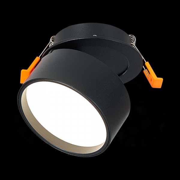 ST651.448.09 Встраиваемый поворотный светильник Черный LED 1*9W 4000K 720Lm Ra&gt;90 120° IP20 D85xH68 170-240VV Встраиваемые светильники, изображение 6