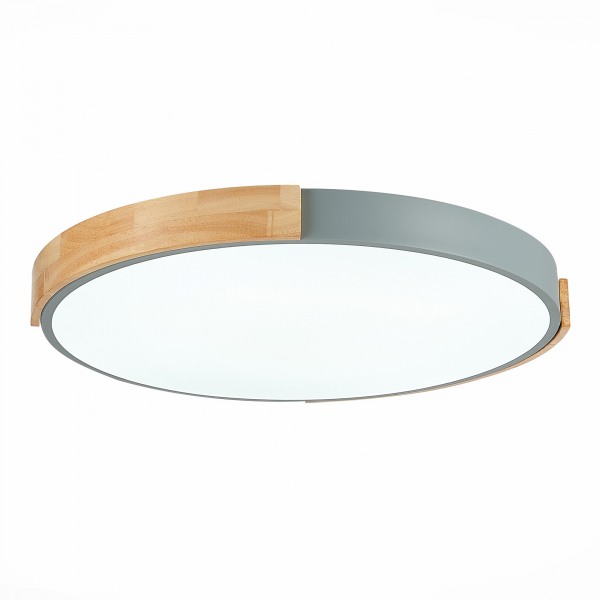 SLE201372-01 Светильник потолочный Серый, Светлое дерево/Белый LED 1*40W 3000K/4000K/6000K DELIA, изображение 3