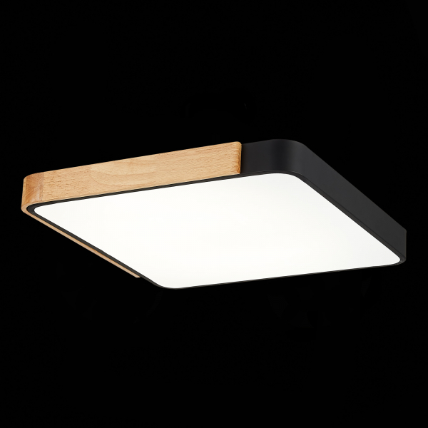 SLE201242-01 Светильник потолочный Черный, Светлое дерево/Белый LED 1*42W 3000K/4000K/6000K FESTA, изображение 5