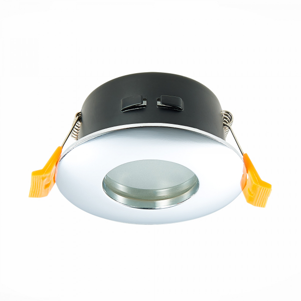 ST213.108.01 Св-к встр. Хром GU10 1*50W  IP44 D84xH50 220V Без ламп Встраиваемые светильники, изображение 2